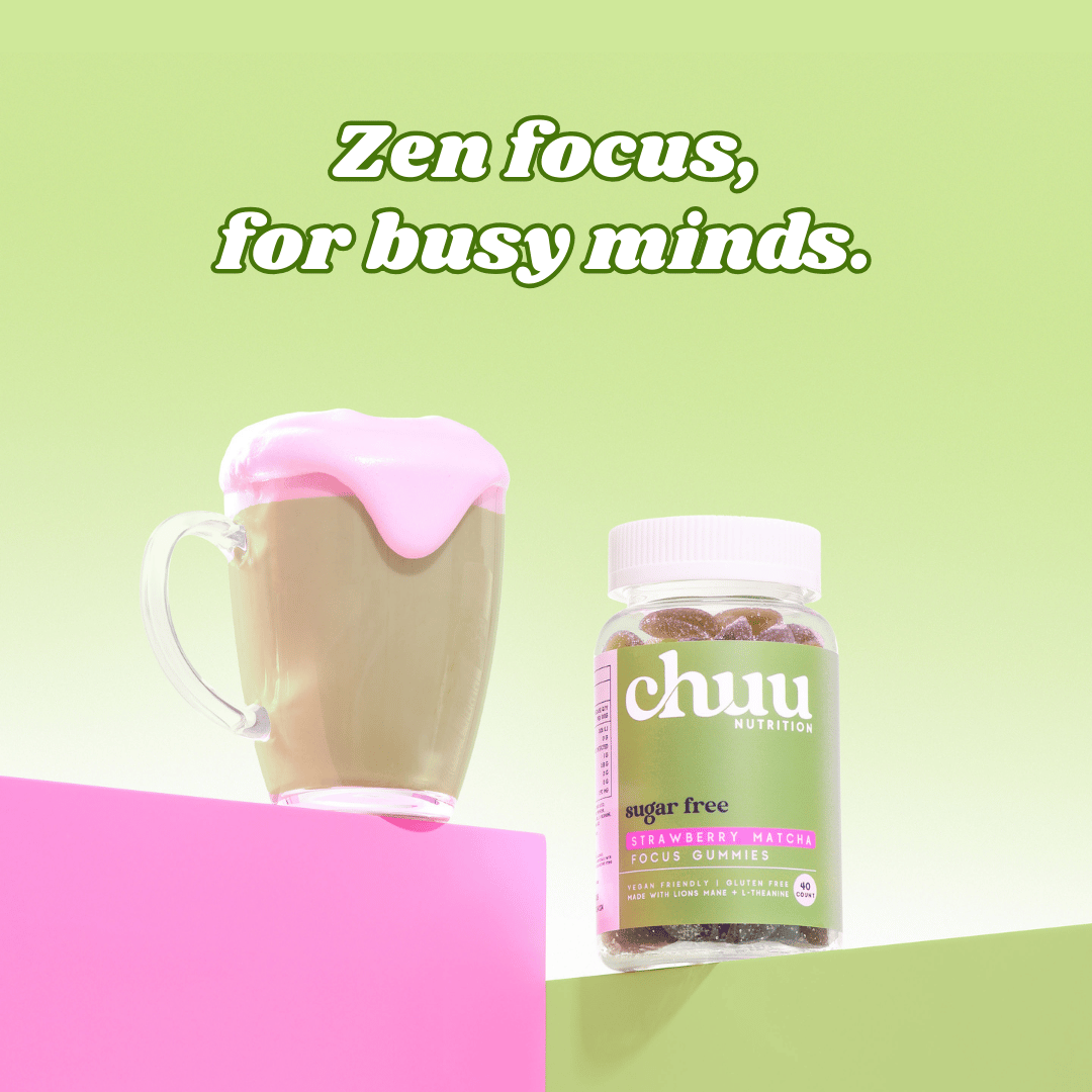 Strawberry Matcha Focus Gummies | Sugar Free